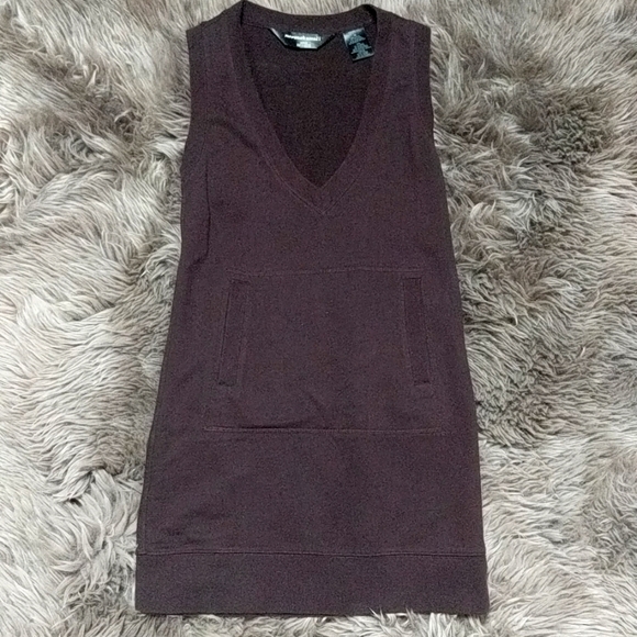 Norma Kamali Sleeveless V-Neck Tunic/ Sweatshirt Dress - Picture 1 of 12